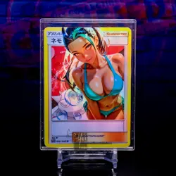 Nemona Waifu Trading Card ACG PokemonWaifu Trainer Holo Flash Gold Foil Rare - Image 2