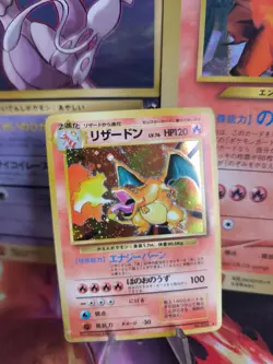 Pokemon Karte Card Charizard Glurak Base Expansion Holo Wotc japanese Good- - Image 1