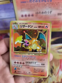 Pokemon Karte Card Charizard Glurak Base Expansion Holo Wotc japanese Good- - Image 2