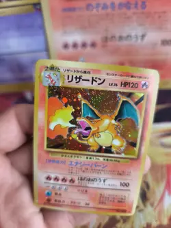 Pokemon Karte Card Charizard Glurak Base Expansion Holo Wotc japanese Good- - Image 3