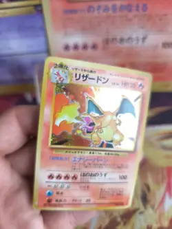 Pokemon Karte Card Charizard Glurak Base Expansion Holo Wotc japanese Good- - Image 5