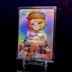 Serena Waifu Trading Card ACG Pokemon Trainer Holo Flash Gold Foil Textured - Image 1