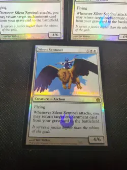 3x Silent Sentinel Foil Prerelease Promo LP FNM Promos See Pic MTG Magic TCG - Image 4