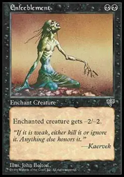 Enfeeblement - Light Play MTG Mirage - Image 1