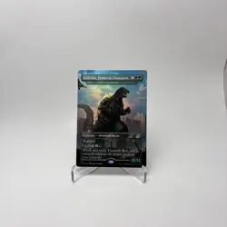 Godzilla, Primeval Champion Foil - Ikoria Creature Dinosaur Beast Magic Rare Mtg - Image 1