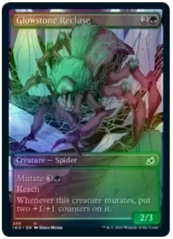 GLOWSTONE RECLUSE FOIL (SHOWCASE) - Ikoria IKO Magic MTG Creature Spider - Image 1