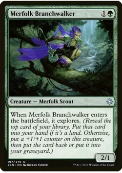 Merfolk Branchwalker - Ixalan Rare Magic MTG Creature Merfolk Scout - Image 1