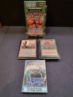 MtG URZA'S DESTINY 'FIENDISH NATURE' Theme Deck from 1999 | Opened - Complete - Image 1