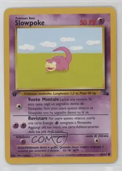 Slowpoke Italian 1st Ed. Pokemon Fossil #55 1999 15fy - Image 1