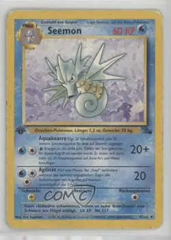 Seadra German 1st Ed. Pokemon Fossil #42 1999 15fy - Image 1