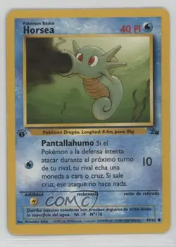 Horsea Spanish 1st Ed. Pokemon Fossil #49 1999 15fy - Image 1