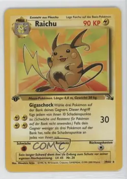 Raichu German 1st Ed. Pokemon Fossil #29 1999 15fy - Image 1