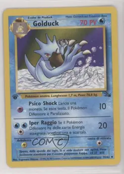 Golduck Italian 1st Ed. Pokemon Fossil #35 1999 15fy - Image 1