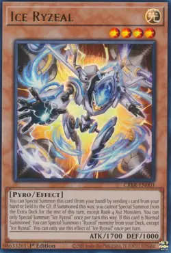 YUGIOH NM Ice Ryzeal - CRBR-EN003 - Ultra Rare 1st Edition - Image 1