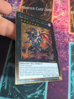 Yu-Gi-Oh! Red-Eyes Flare Metal Dragon PGL3-EN078 1st Edition Gold Rare NM - Image 2
