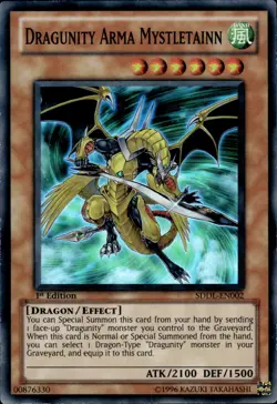 Dragunity Arma Mystletainn - Super Rare 1st Edition SDDL-EN002 - NM - YuGiOh - Image 1