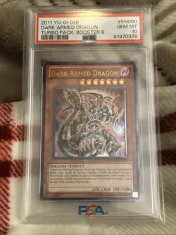 Yu-Gi-Oh! PSA 10 Gem Mint Dark Armed Dragon TU06-EN000 Ultimate Rare. POP 40 - Image 4
