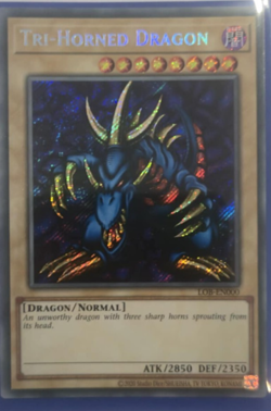 YUGIOH Tri-Horned Dragon - LOB-000 - Unlimited Secret Rare - 25th Anniversary - Image 2
