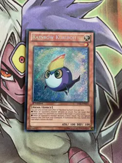 LVAL-EN004 Rainbow Kuriboh Secret Rare 1st Edition NM Yugioh Cards - Image 1