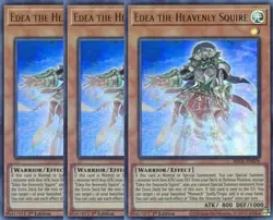 Yugioh Edea the Heavenly Squire x 3 - 1st Edition Ultra Rare NM - Free Holo Card - Image 1