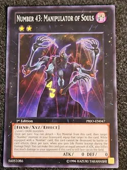 Yugioh! Number 43: Manipulator Of Souls PRIO-EN047 Common 1st Ed Near Mint!! - Image 1
