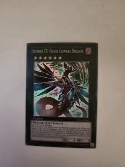 Yu-Gi-Oh! Number C5: Chaos Chimera Dragon DRLG-EN043 1st Super Rare NM - Image 1