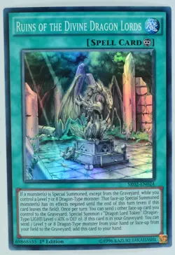 Yugioh! Ruins of the Divine Dragon Lords SR02-EN024 Super Rare 1st Edition - Image 1