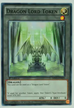 Yugioh! Dragon Lord Token SR02-ENTKN Common 1st Edition - Image 1