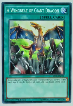 Yugioh! A Wingbeat of Giant Dragon SR02-EN027 Common 1st Edition - Image 1