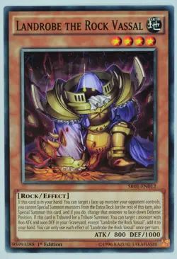 Yugioh! Landrobe the Rock Vassal SR01-EN012 Common 1st Edition - Image 1