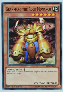 Yugioh! Granmarg the Rock Monarch SR01-EN006 Common 1st Edition - Image 1