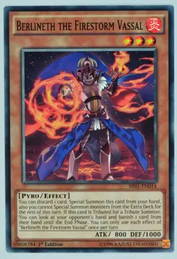 Yugioh! Berlineth the Firestorm Vassal SR01-EN014 Common 1st Edition - Image 1
