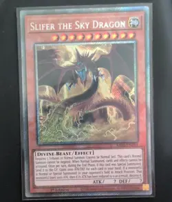 Yu-Gi-Oh RA03-EN244 Slifer the Sky Dragon Alternative Art Platinum Secret Rare - Image 1