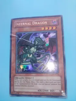 Yugioh - Infernal Dragon - DP04-EN10 Ultra Rare Damaged - Image 1