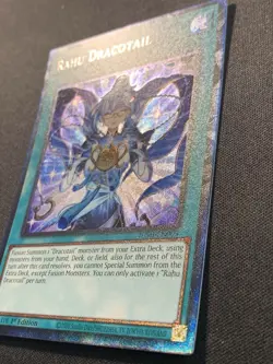 Rahu Dracotail 1st Edition Collector's Rare JUSH-EN009 Yu-Gi-Oh! Justice Hunters - Image 3