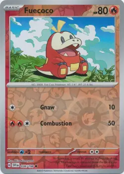 Fuecoco 036/198 Reverse Holo Scarlet & Violet SV1 Pokemon Card NM - Image 1