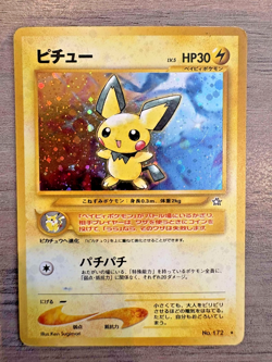 Pichu - No. 172 - Japanese Pokemon Card - Neo Genesis - Holo Rare LP - Image 1