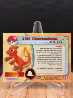 Charmeleon #05 - Green Logo - Non-Holo - SERIES 1 - TOPPS POKEMON CARD - Image 2