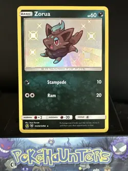 Pokemon Card Zorua SV25/SV94 SM Hidden Fates Baby Shiny Rare Near Mint - Image 1