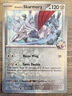 Steven's Skarmory 142/182 Sv10: Destined Rivals Reverse Holo Pokemon TCG Card NM - Image 1