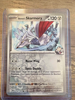 Steven's Skarmory 142/182 Sv10: Destined Rivals Reverse Holo Pokemon TCG Card NM - Image 3