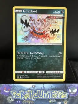 Pokemon Card Guzzlord SV26/SV94 SM Hidden Fates Baby Shiny Holo Rare Near Mint - Image 1