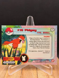 #16 Pidgey - Pokemon Topps Card - Green Logo - Image 2
