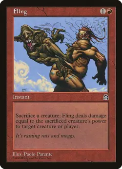 MTG - Fling - Stronghold - X1 - (NM) - - Image 1