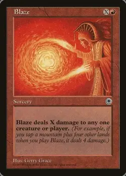 MTG - Blaze (A) Portal - X1 - (NM) - - Image 1