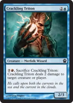 Crackling Triton -Foil Medium Play MTG Theros - Image 1