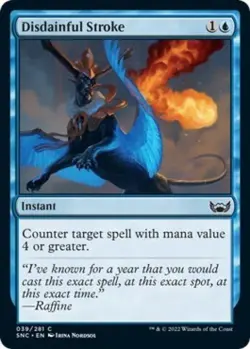 Disdainful Stroke -Foil Medium Play MTG Streets of New Capenna - Image 1