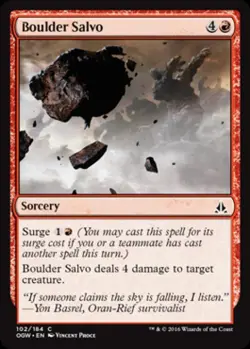 Boulder Salvo -Foil Medium Play MTG Oath of the Gatewatch - Image 1