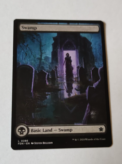 MtG Swamp (FDN-0286) Common Full Art English MINT - Image 1