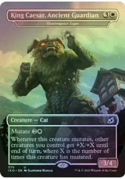 King Caesar, Ancient Guardian FOIL Showcase - Creature Cat Magic MTG - Image 1